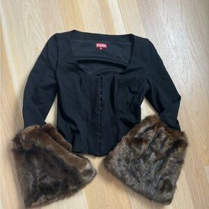 STAUD Black Top with Chic Design